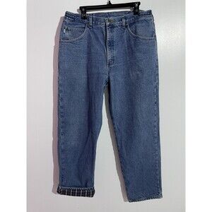 Vtg LL Bean Jeans Mens 38x32* Fleece Lined Double L Relaxed Fit Heavy Workwear